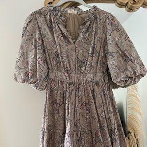Anthropologie Let Me Be Celeste Victorian Mini Dress
